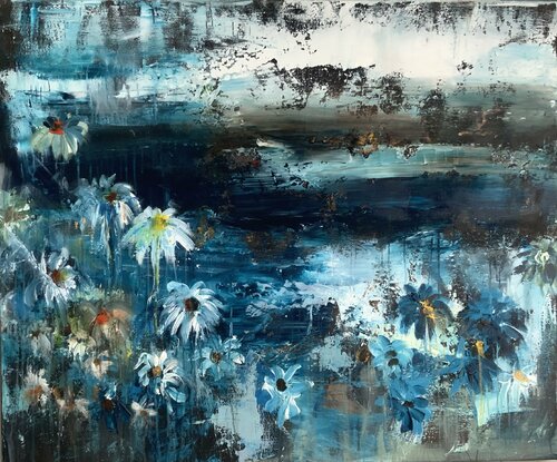 Flowerpower van Hennie Van De Lande, Schilderij te koop op Singulart
