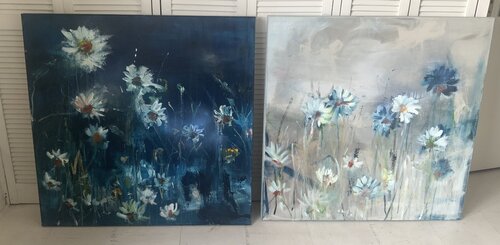 Power Flowers 1 en 2 di Hennie Van De Lande, Pittura in vendita su Singulart