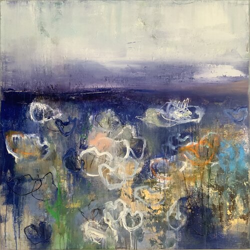 Waterlillies van Hennie Van De Lande, Schilderij te koop op Singulart