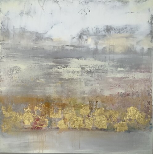 A golden landscape von Hennie Van De Lande, Malerei kaufen auf Singulart