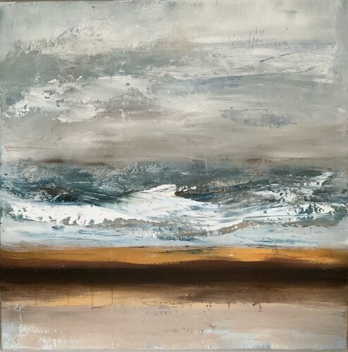 Gold beach von Hennie Van De Lande, Malerei kaufen auf Singulart