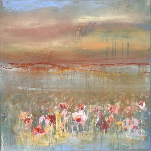 Poppies nature van Hennie Van De Lande, Schilderij te koop op Singulart