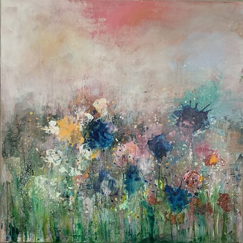 A sea of flowers von Hennie Van De Lande, Malerei kaufen auf Singulart