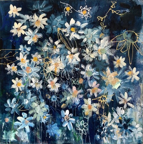 Flower Festival van Hennie Van De Lande, Schilderij te koop op Singulart