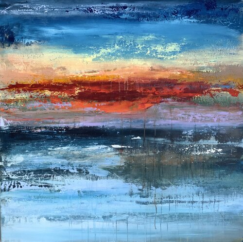 Sunset van Hennie Van De Lande, Schilderij te koop op Singulart