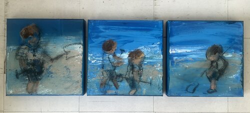 Beach Boys di Hennie Van De Lande, Pittura in vendita su Singulart