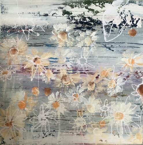 Flowerpeace di Hennie Van De Lande, Pittura in vendita su Singulart