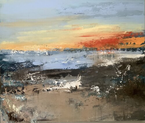 On the beach van Hennie Van De Lande, Schilderij te koop op Singulart