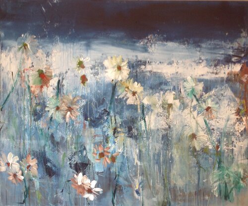 wild flowers di Hennie Van De Lande, Pittura in vendita su Singulart