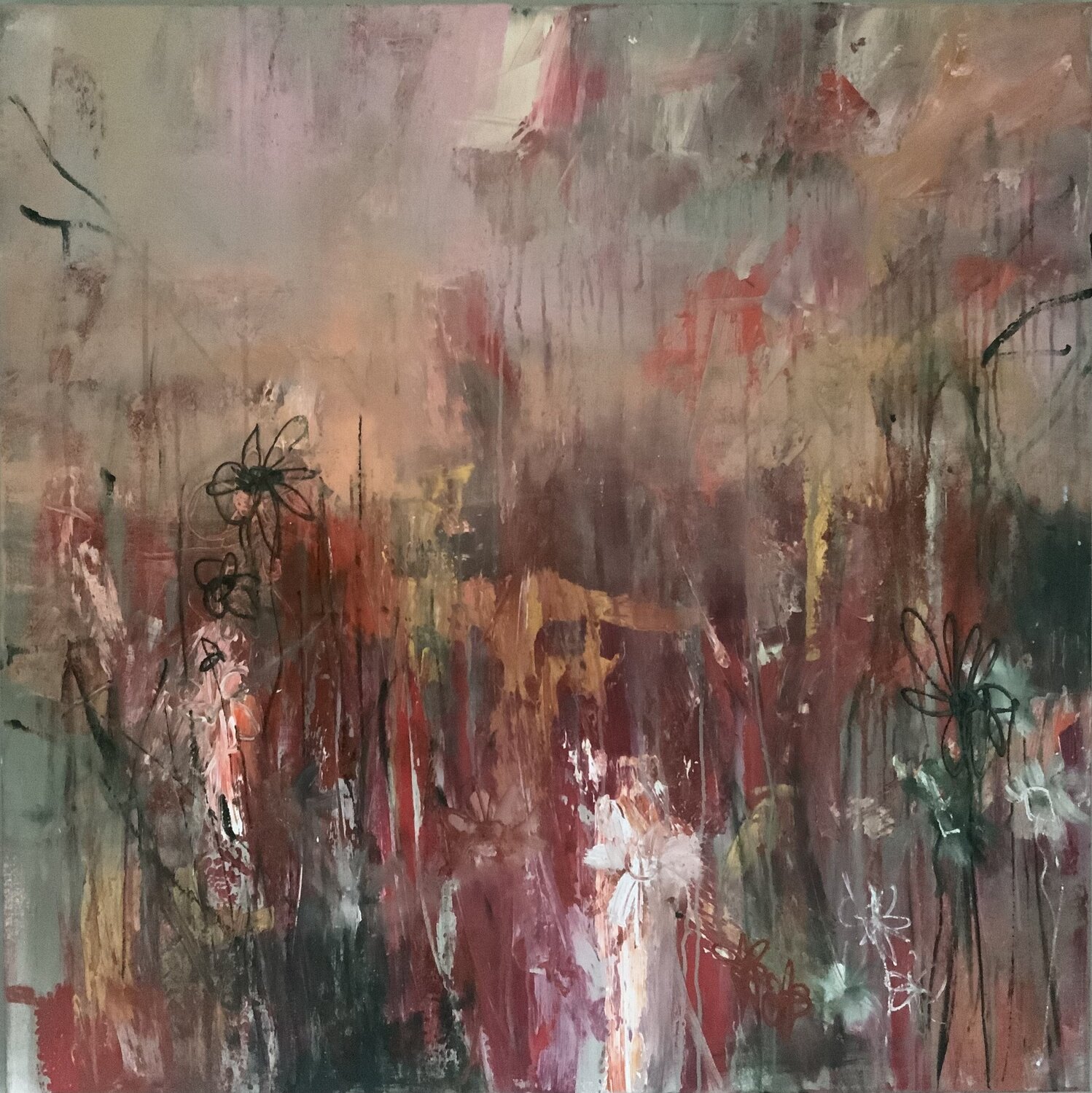 Red butterflies Hennie Van De Lande