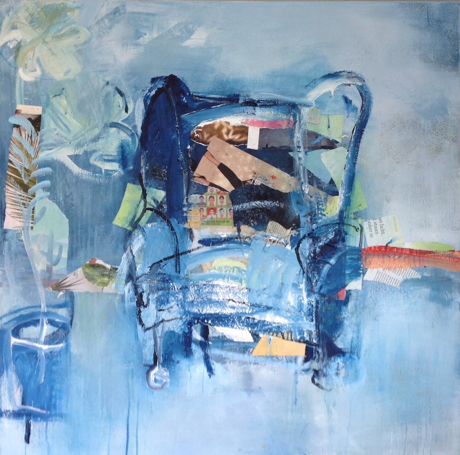 Chair full of memories Hennie Van De Lande Dipinto originale in vendita