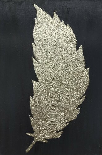 Golden leaf de Yanis Salimov, Pintura a la venta en Singulart
