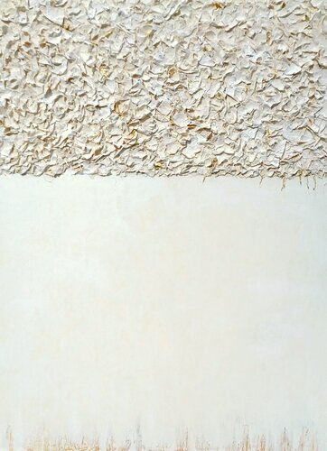 White And Gold I de Gunda Jastorff, Pintura a la venta en Singulart