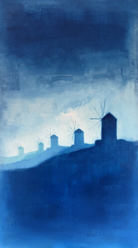 Windmills of Mykonos von Lance Hewison, Malerei kaufen auf Singulart