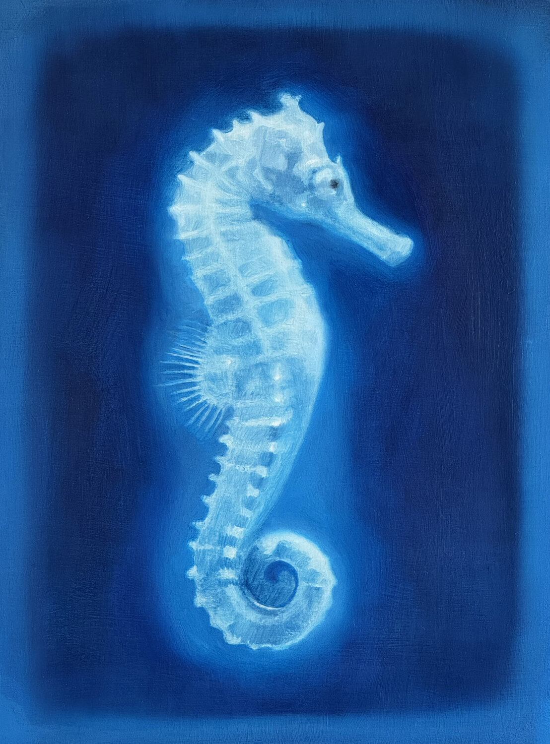 Seahorse Lance Hewison Originalgemälde zu verkaufen