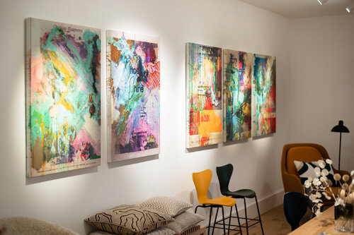 Installation View: Fritz Hansen Showroom di Peter Vahlefeld, Pittura in vendita su Singulart