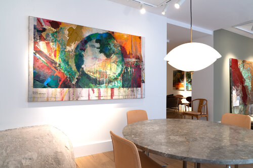 Fritz Hansen Showroom: The Art of Travelling #2 di Peter Vahlefeld, Pittura in vendita su Singulart