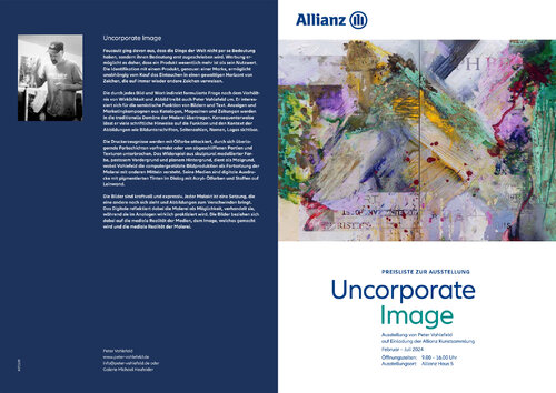Brochure — Uncorporate Image at the Invitation of the Allianz Art Collection, Munich, 2024 van Peter Vahlefeld, Schilderij te koop op Singulart