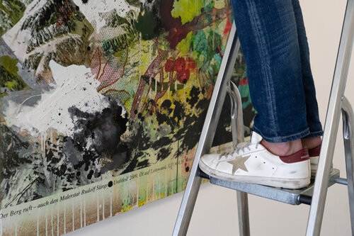 Installation View: Untitled Genre (Landscape #5) van Peter Vahlefeld, Schilderij te koop op Singulart