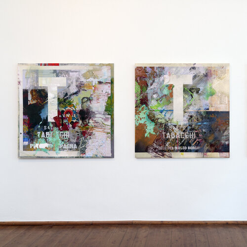 Installation View, Sali e Tabacchi #2 (Rome) & Sali e Tabacchi #3 (Rome) van Peter Vahlefeld, Schilderij te koop op Singulart