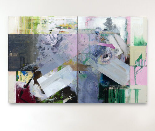 Untitled Readymade (Overpainted Fashion Ad #1) di Peter Vahlefeld, Pittura in vendita su Singulart