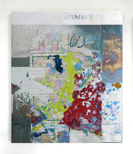Overpainted Readymade (Twombly Ad #1) von Peter Vahlefeld, Malerei kaufen auf Singulart