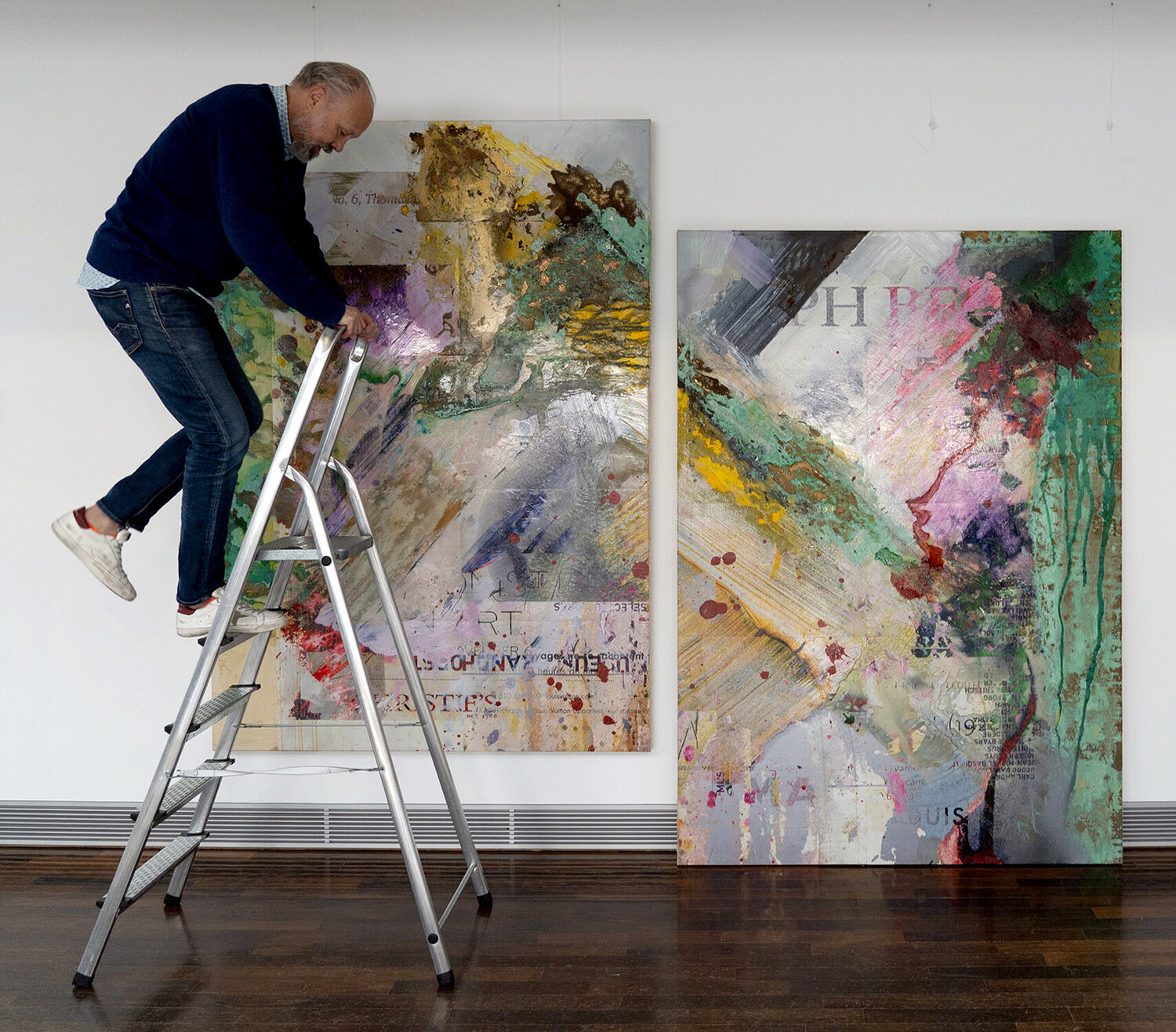 Installation View — Deconstructing Abstraction (Diptych) Peter Vahlefeld