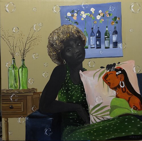 Moment Alone by Olamide Ogunade Olisco, Painting for Sale on Singulart