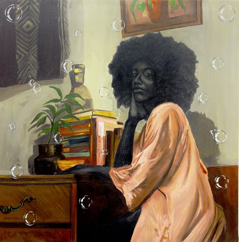 The Serene Reflection by Olamide Ogunade Olisco, Painting for Sale on Singulart