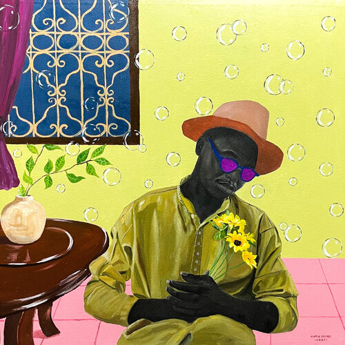 The Girasole hug by Olamide Ogunade Olisco, Painting for Sale on Singulart