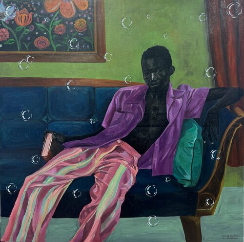 The Moment Of Reflection by Olamide Ogunade Olisco, Painting for Sale on Singulart