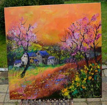 Old houses in spring Pol Ledent