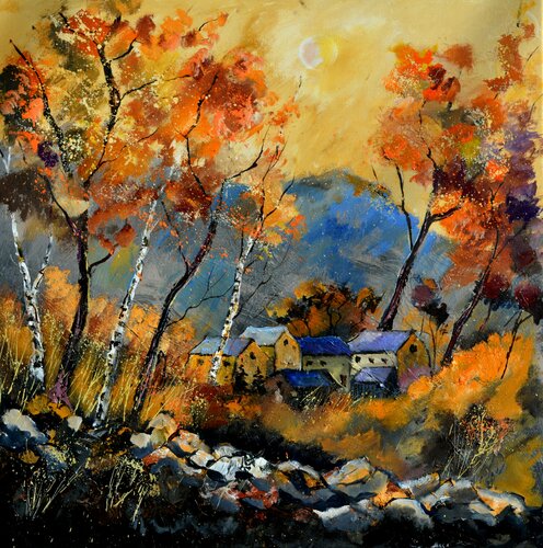 Peaceful autumn von Pol Ledent, Malerei kaufen auf Singulart