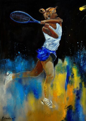Playing golf van Pol Ledent, Schilderij te koop op Singulart