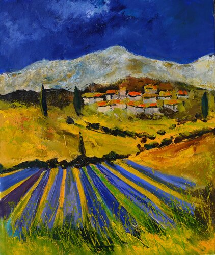 Lavande en Provence van Pol Ledent, Schilderij te koop op Singulart