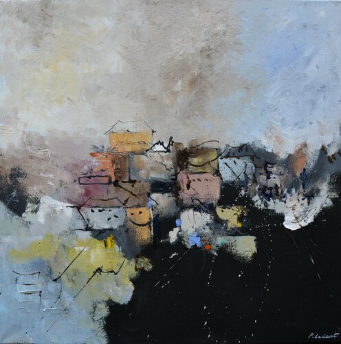 Dwellings in the country of the rising sun di Pol Ledent, Pittura in vendita su Singulart