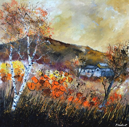 Flowers in autumn  - Exclusively on sale on Singulart Pol Ledent