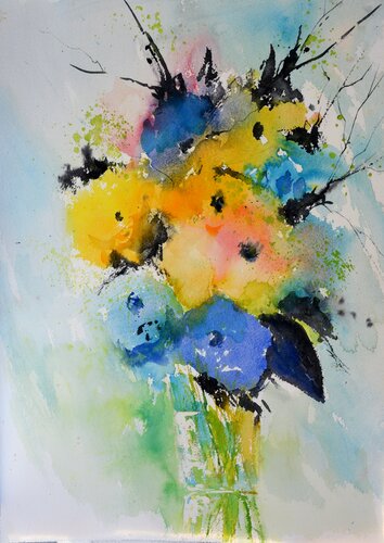 Still life- aquarelle von Pol Ledent, Werk auf Papier kaufen auf Singulart