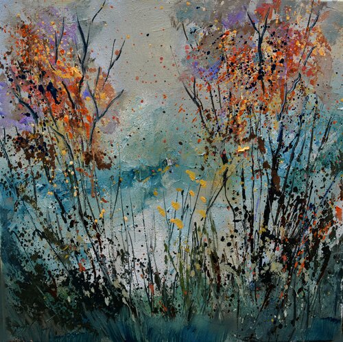 Misty autumn-   442021 di Pol Ledent, Pittura in vendita su Singulart