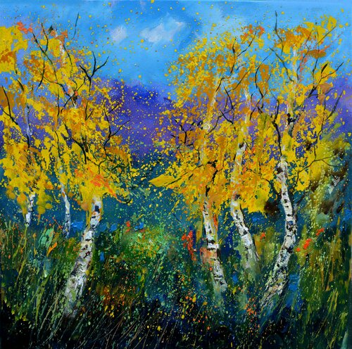 Happy autumn colour feast di Pol Ledent, Pittura in vendita su Singulart