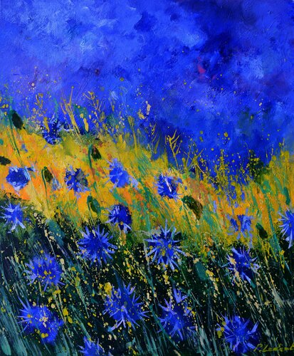 Les bleuets de l'été di Pol Ledent, Pittura in vendita su Singulart