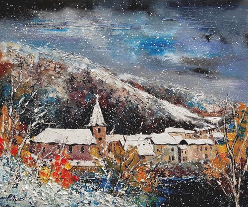 Snow on my Bohan van Pol Ledent, Schilderij te koop op Singulart