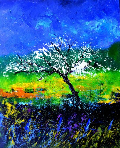 Appletree in spring van Pol Ledent, Schilderij te koop op Singulart