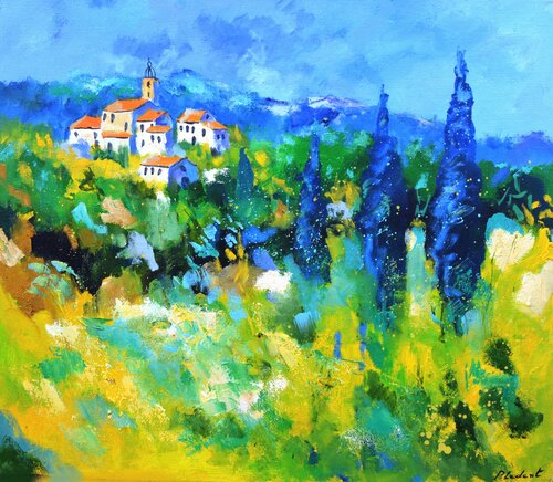 Village in Provence - 7622 von Pol Ledent, Malerei kaufen auf Singulart
