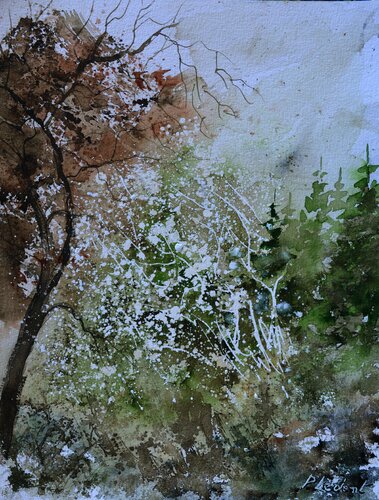 Blloming white spine - watercolor von Pol Ledent, Werk auf Papier kaufen auf Singulart