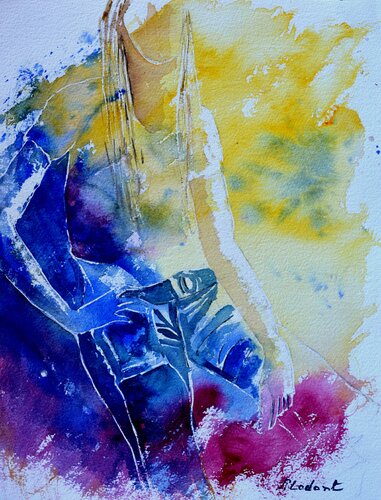 Sylvia- watercolor van Pol Ledent, Werk op papier te koop op Singulart