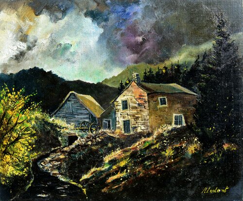 Vieux moulin van Pol Ledent, Schilderij te koop op Singulart