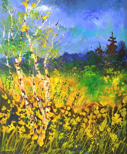 Yellow spring di Pol Ledent, Pittura in vendita su Singulart