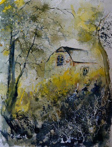 Lost in the woodwood  - watercolor by Pol Ledent, 종이 for Sale on Singulart