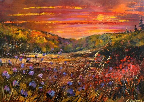 Sunset di Pol Ledent, Pittura in vendita su Singulart